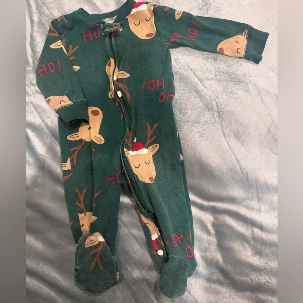 Carter's Reindeer Footie Pajamas-9M